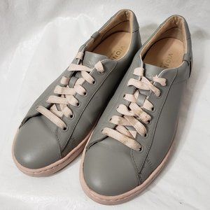 Vionic Pro Mable Sneakers 9 US 41 EU Leather Orthotic Gray Pink Water Resistant